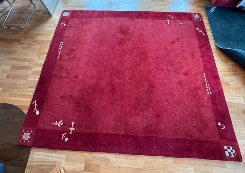 Roter Teppich, Flor-Wolle, 200x250 cm, sehr gepflegt in Isny im Allgäu