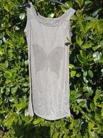 Kleid Long Shirt beige mit Pailettenbesetz (Schmetterling) Hessen - Seligenstadt Vorschau