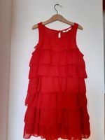 Rotes Volantkleid, Kleid, Tunika von H&M in Gr. 134 Bayern - Gerhardshofen Vorschau