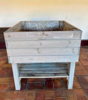 Hochbeet mit Ablageboden, Pflanzen, Beet, 80x80x80cm, Holz, grau Nordrhein-Westfalen - Burbach Vorschau