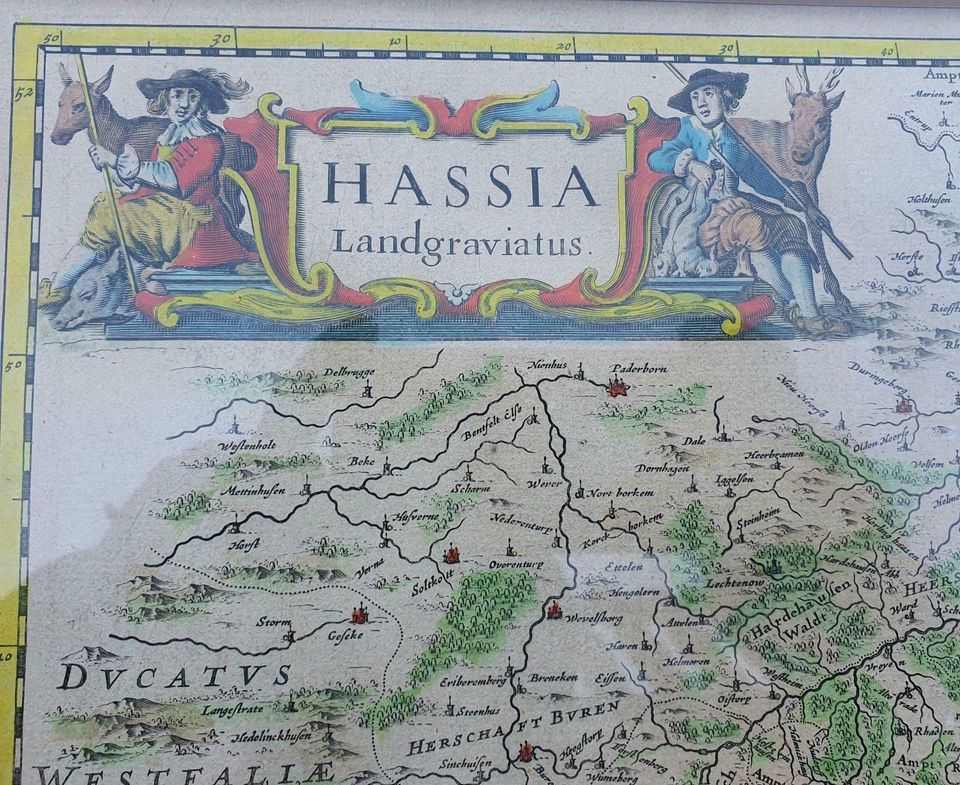 Historische Karte Hessen Hassan Landgraviatus in Wietze