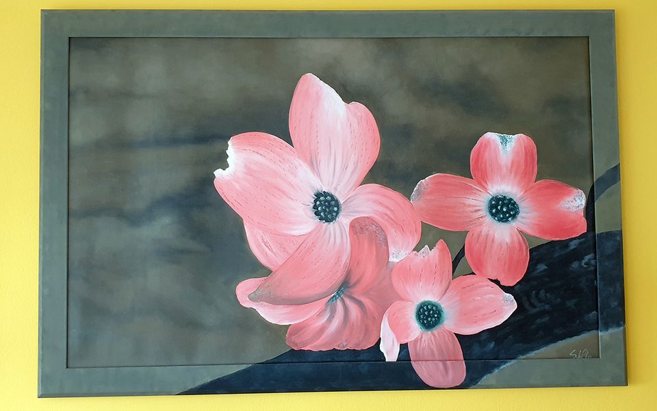 Acryl Bild "DOGWOODS"  von Stella Dágostini. in Deggendorf