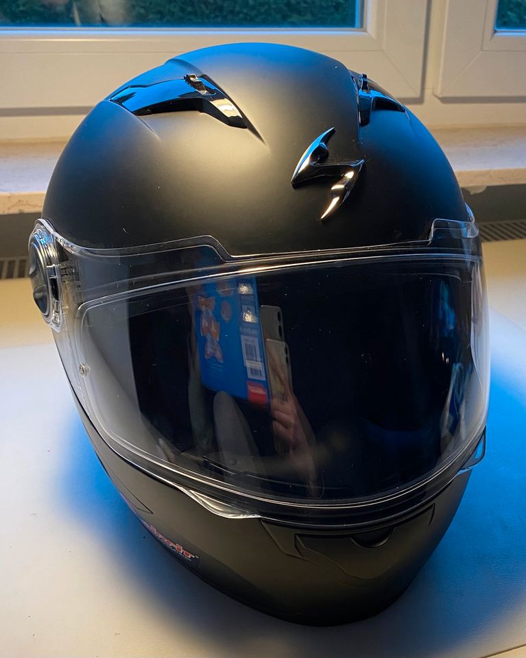 Motorradhelm Scorpion EXO 500 Größe L 60 cm Matt Schwarz wie neu in Riegelsberg