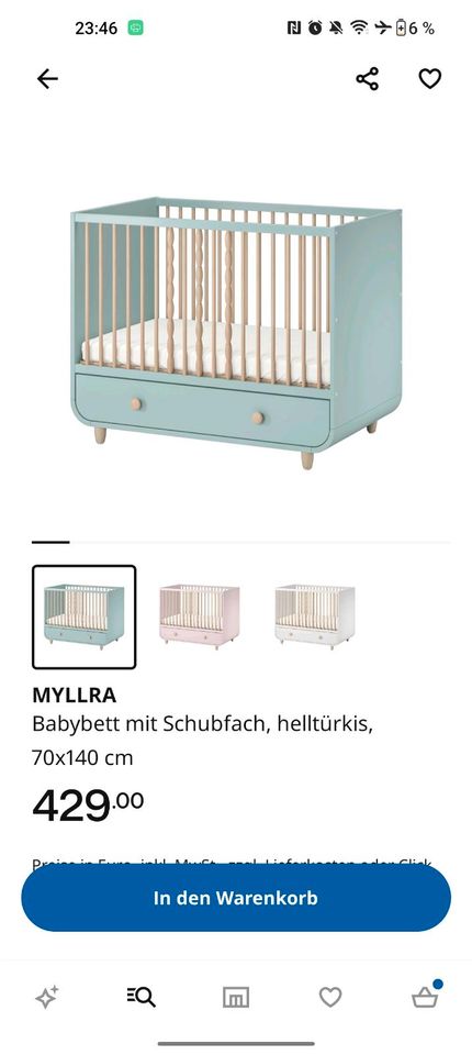 Baby/Kinderbett IKEA MYLLRA 70x140 in Frankfurt am Main