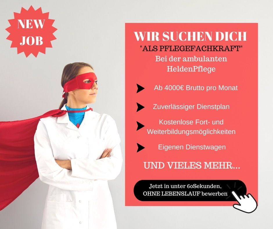 Pflegefachkraft (m/w/d) gesucht! Top-Gehalt + 3000€ Infla.-Prämie in Berlin