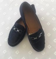 Damen Slipper dunkelblaues Velourleder, Größe 6,5 Bayern - Donauwörth Vorschau