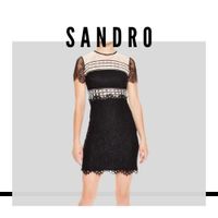 *NEU* SANDRO Mini Kleid Schwarz Weiß Spitzenkleid Sommerkleid München - Altstadt-Lehel Vorschau