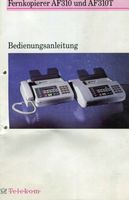 Bedienung & Einstellung Fernkopierer Telefax AF 310 & AF 310T Hannover - Kirchrode-Bemerode-Wülferode Vorschau