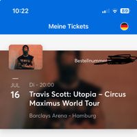 Travis Scott Konzert Hamburg 2 Tickets Altona - Hamburg Sternschanze Vorschau