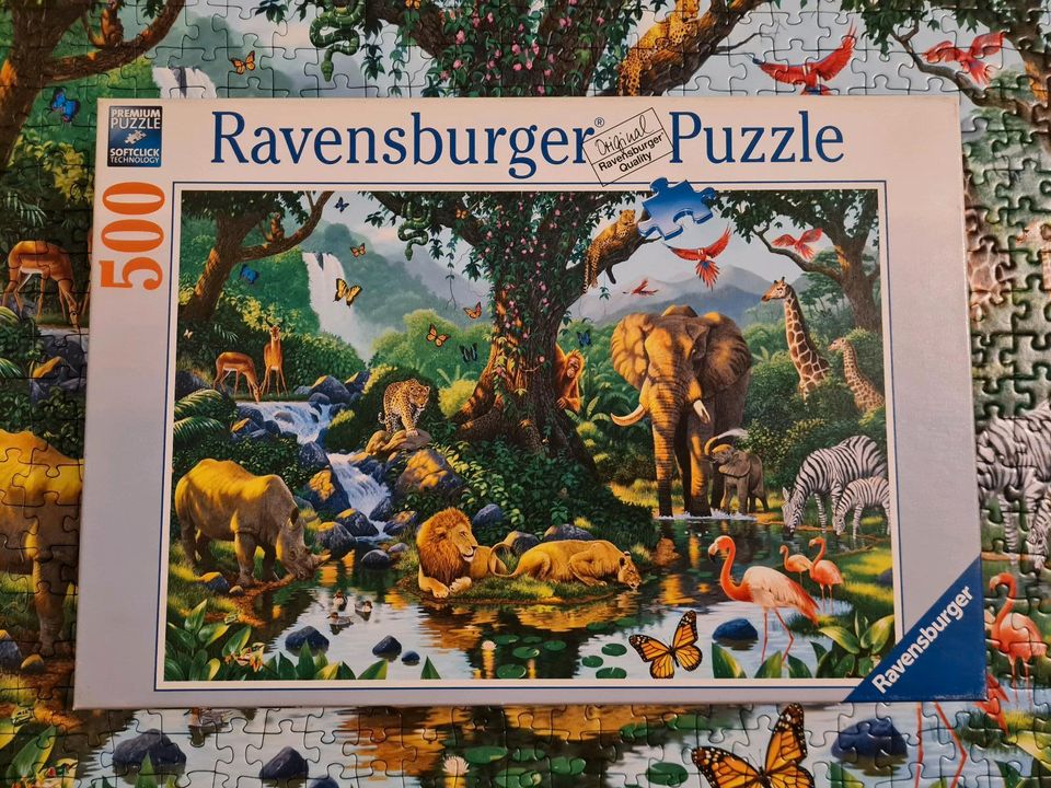 Puuzle Ravensburger 500 Harmonie im Dschungel  141715 in Kiel