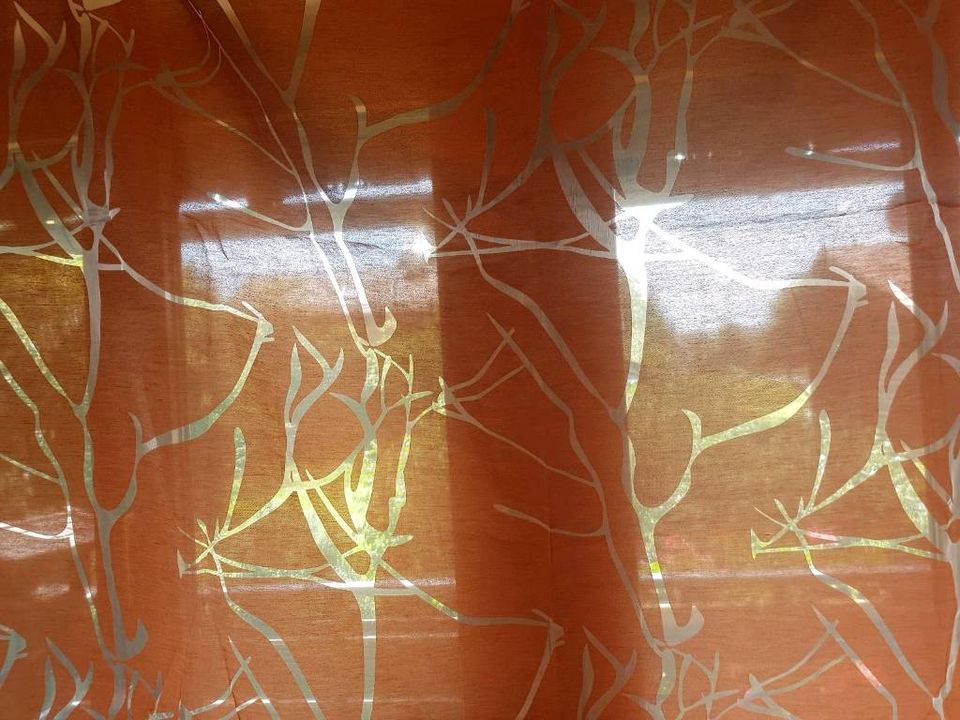 Vorhänge transparent orange/ terracotta, kräuselband  135x223 in Sachsenkam