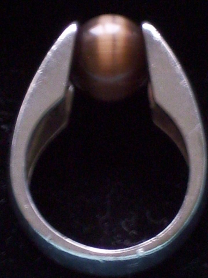 Melano Ring 925 Silber Wechselring Kugel Cateye Katzenauge Gr.58 in Berlin