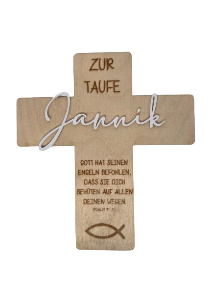 Taufkreuz mit Name personalisiert Taufe Taufgeschenk/ 20,00€* in Monheim