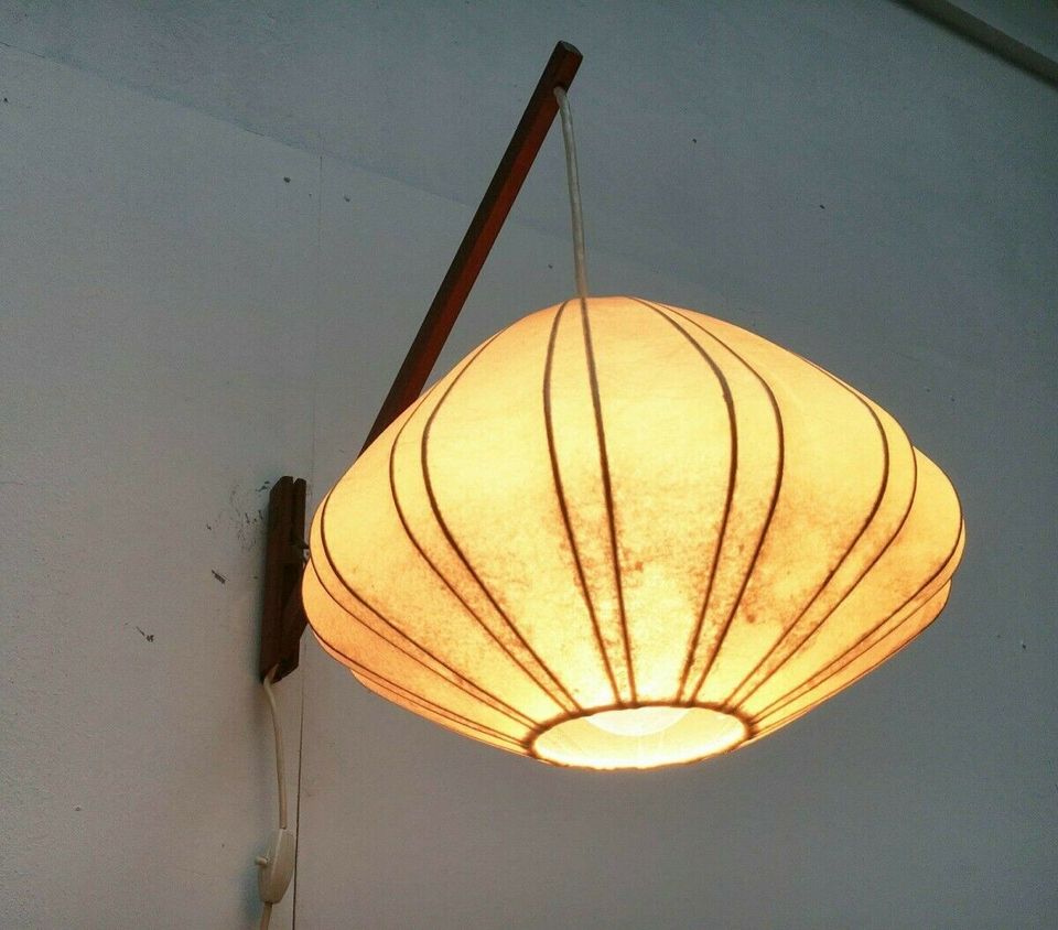 Mid Century Teak Wandleuchte Wall Lamp zu 60er 70er Danish Design in Hamburg