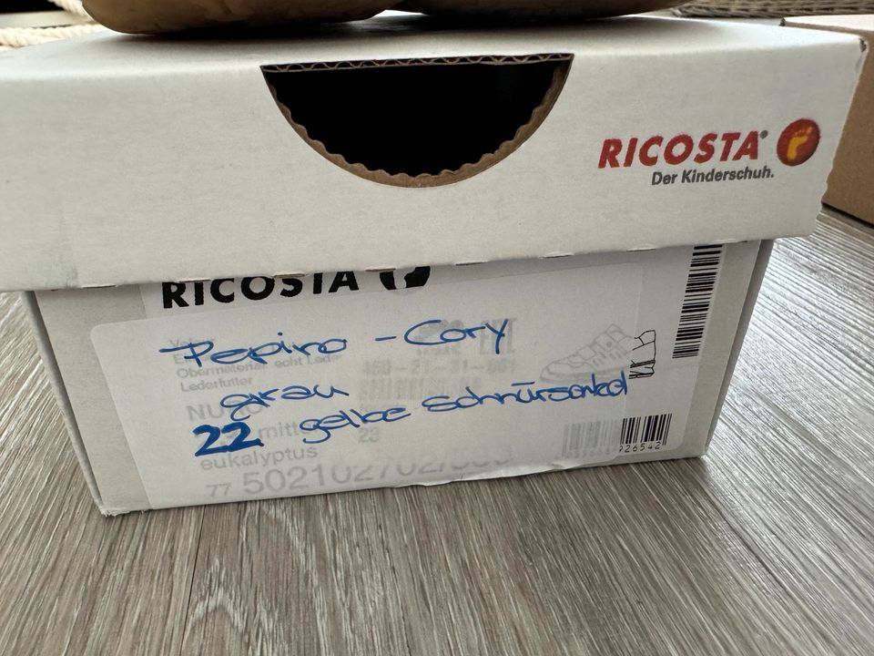 Ricosta Pepino Cory grau mit gelb Gr. 22 in Herne