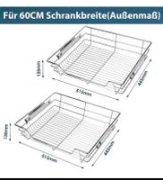 2x Küchenschublade 60cm Teleskopschublade 25kg Belastbar Bayern - Langweid am Lech Vorschau