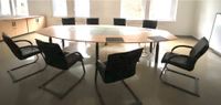 Massiv Holz Sitzgruppe Büro Tisch  Konferenztisch Stühle Wuppertal - Elberfeld Vorschau