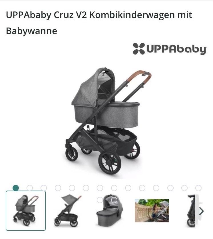 Uppababy Cruz V2 Kombikinderwagen mit Babywanne in Oststeinbek