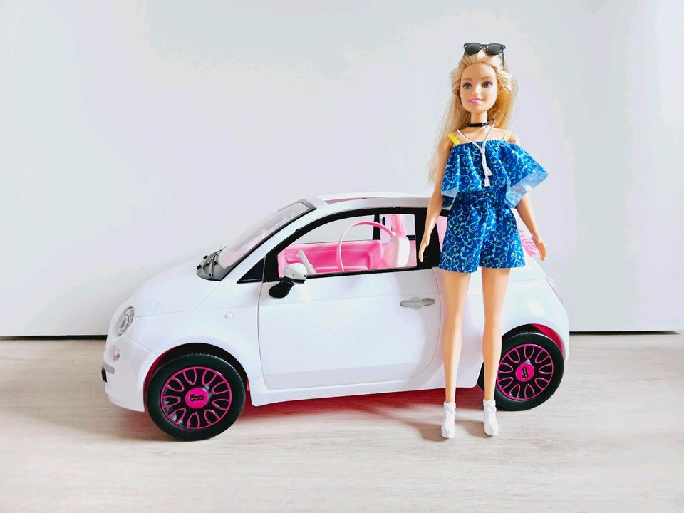 Barbie Auto Puppe mit Fiat Cabrio 500 in Mecklenbeck