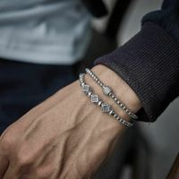 Armband 2er Set Elegant Unisex Herren Stein Perlen Flexibel Silbe Baden-Württemberg - Öhringen Vorschau