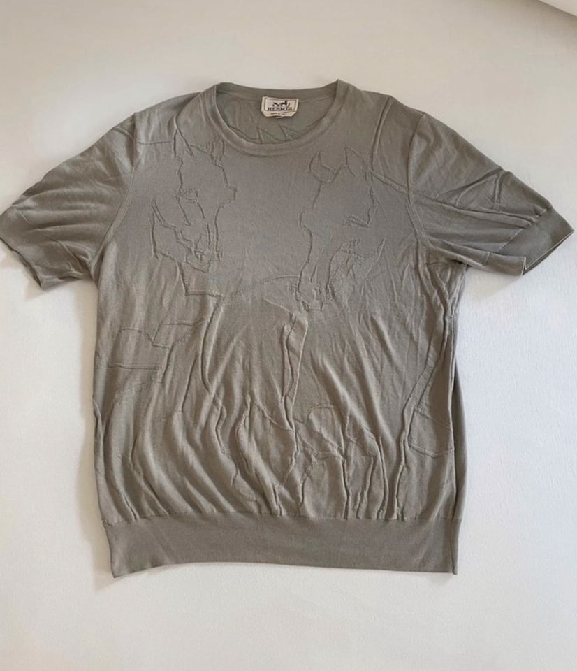 Hermès T-Shirt Gr.L ,100 % Baumwolle, grau- beige in Eberstadt