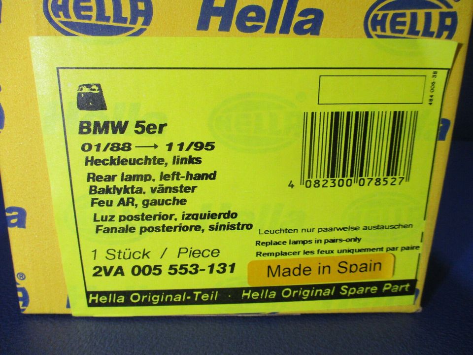 1x Heckleuchte, links für BMW 5 Limousine (E34) 1988-1995, 520 - in Flensburg