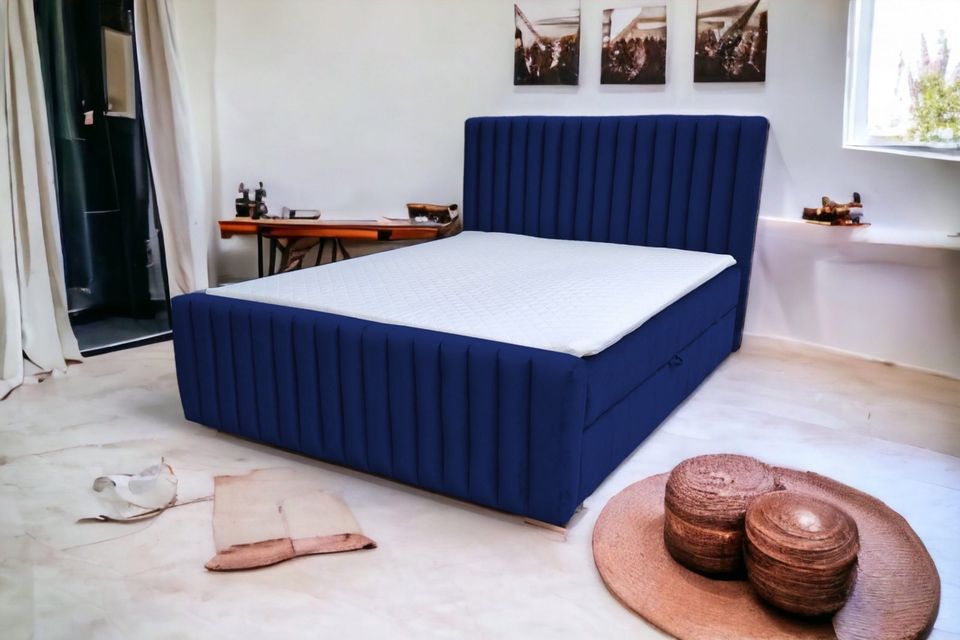 Boxpringbett /Kontinentales Bett /Schlafzimmerbett mit Bettkästen in Berlin