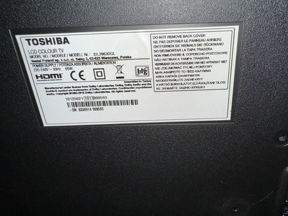 Verkaufe mein Toshiba Fernseher in Hamburg