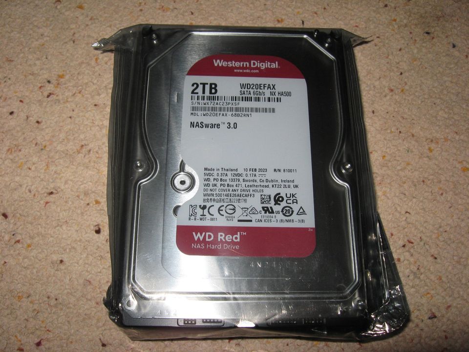 2TB 3,5" Interne Festplatte WD Red WD20EFAX SATA in Osteel