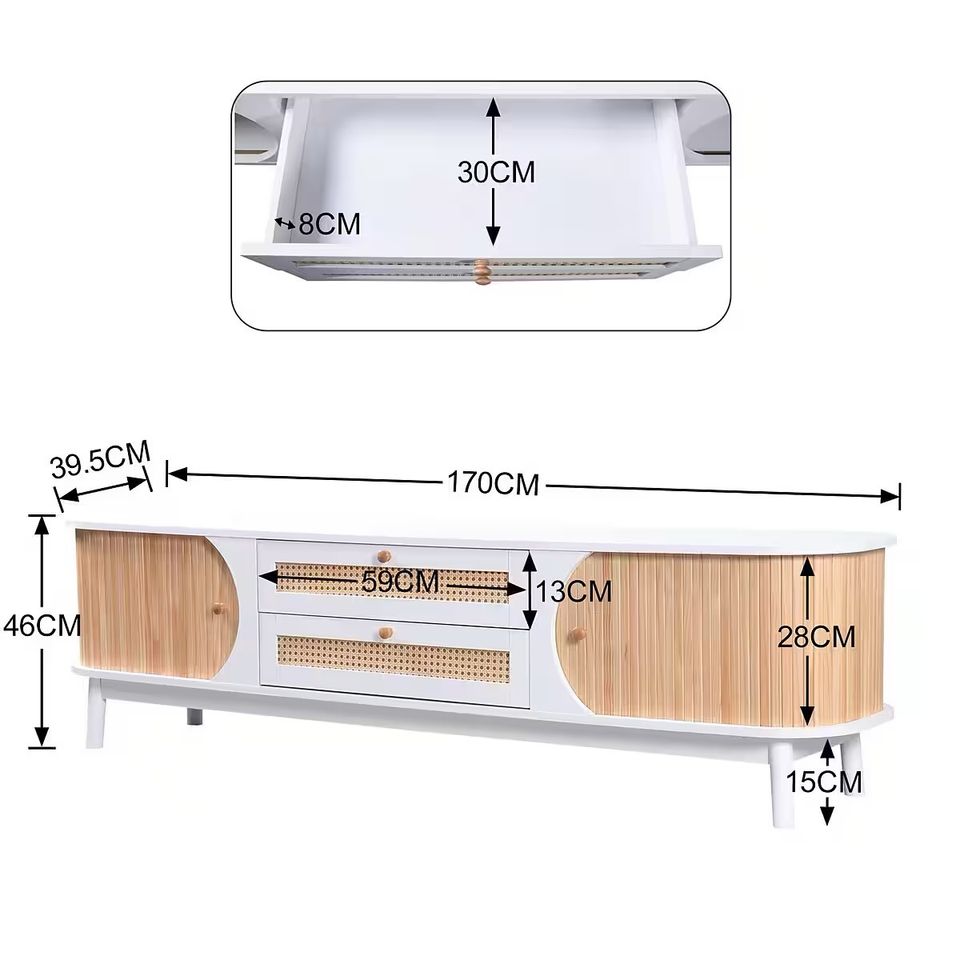 Kommode Sideboard Neu TV Schrank Lowboard Fernsehschrank Rattan in Hamburg