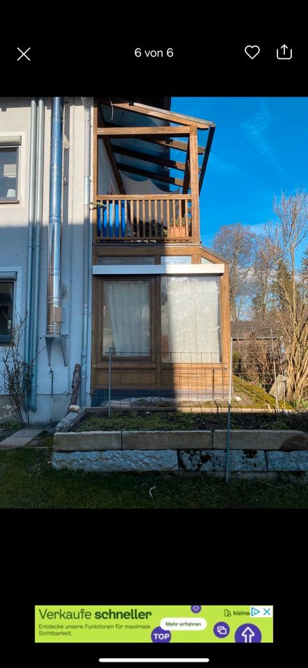 Warmwintergarten mit darüberliegenden überdachten Balkon in Bad Endorf