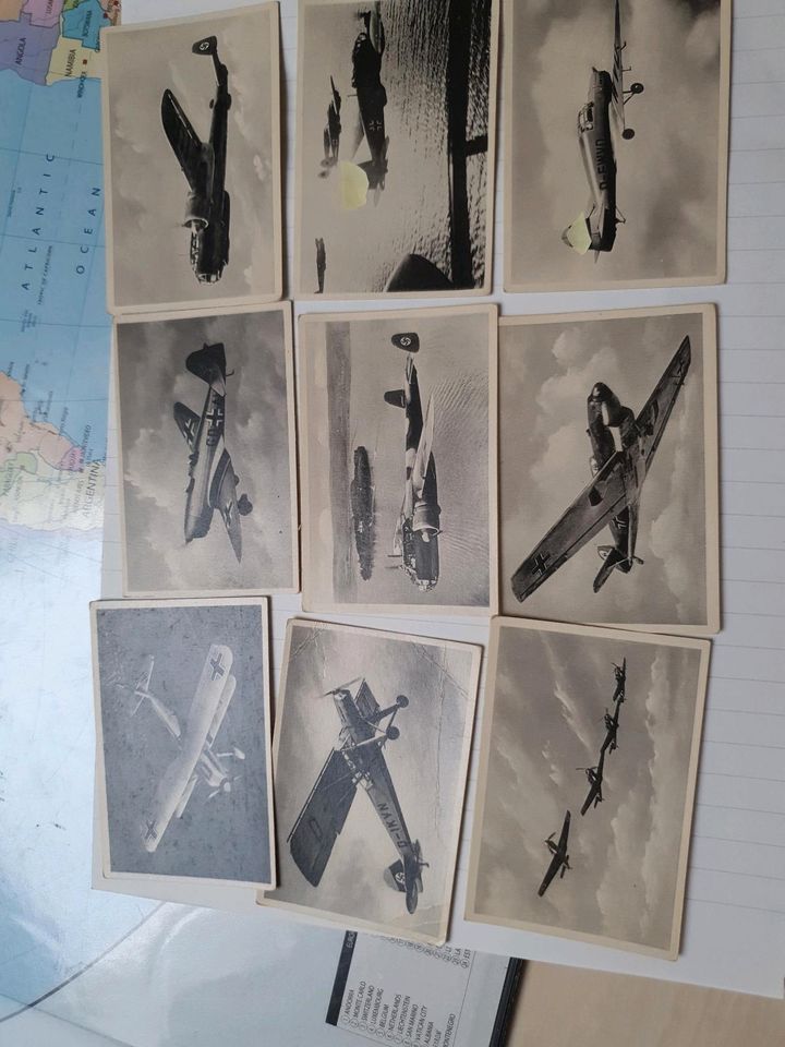 Militaria Flugzeug Sammelbilder 52 Stück vom Kunstverlag Bruno Ha in Künzell