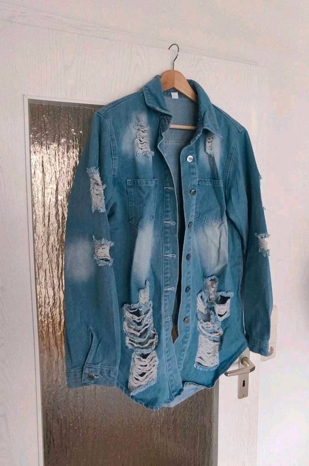 Stylische Jeansjacke mit Rissen, Cut Out, Oversize Gr. XL/ XXL in Rostock -  Reutershagen | eBay Kleinanzeigen ist jetzt Kleinanzeigen
