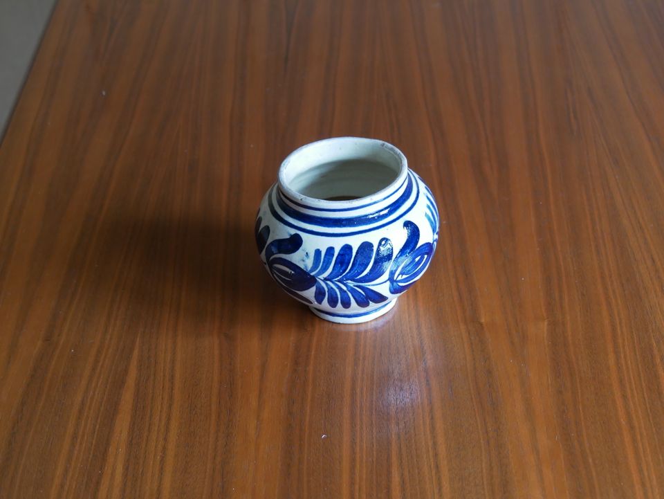 3 × Vasen blau weiß verschiedene Formen, Blumenvase in Jahnsdorf