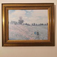 Antik Gemälde Mohnfeld bei Argenteuil Cl.Monet 20x25cm 28x34cm Hessen - Linden Vorschau