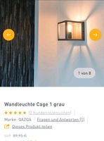 Lampe neu OVP  Wandleuchte Cage Marke: QAZQA Berlin - Treptow Vorschau