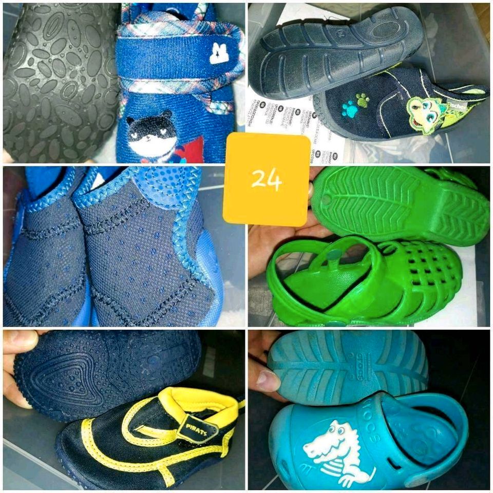 Div. Kinderschuhe Gr.24, Bade, Haus, Gummistiefel, crocs, pepino in Wuppertal