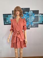Zara Damen kleid korallenrot mit rüschen GR-M Bayern - Neufahrn Vorschau