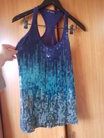 Tank top mit pailette blau sommer top glitzer blau sommer top Berlin - Mitte Vorschau