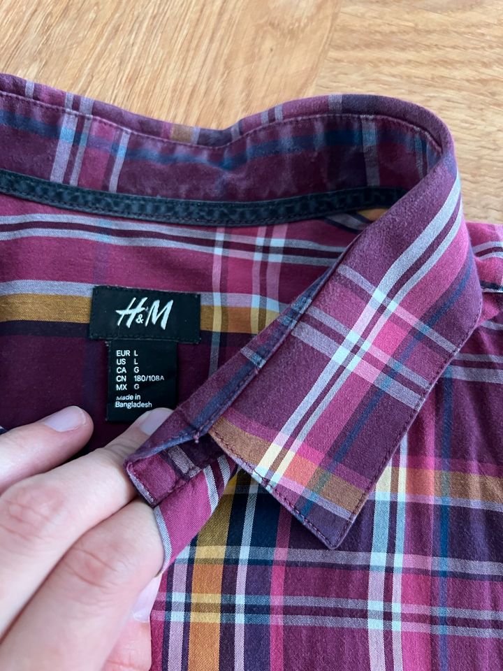 H&M Herren Hemd Gr. L bunt kariert in Kassel