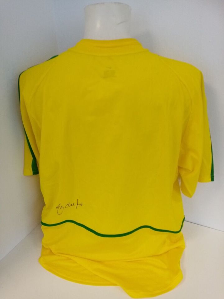 Brasilien Trikot WM 2002 Teamsigniert Nike Weltmeister COA XL in Lünen