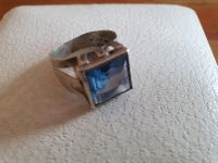 Antiker Herren Ring  835 Silber.  Siegel Ring mit blauen Stein Niedersachsen - Barsinghausen Vorschau