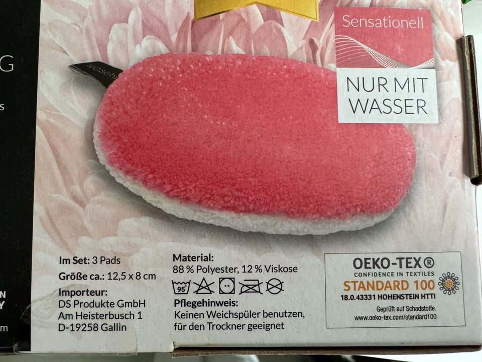 Waschies in pink, zwei Stück, unbenutzt mit Verpackung in Bomlitz