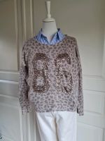 Rich & Royal Pullover Wolle Pailletten Leo beige taupe Gr. M Niedersachsen - Edewecht Vorschau