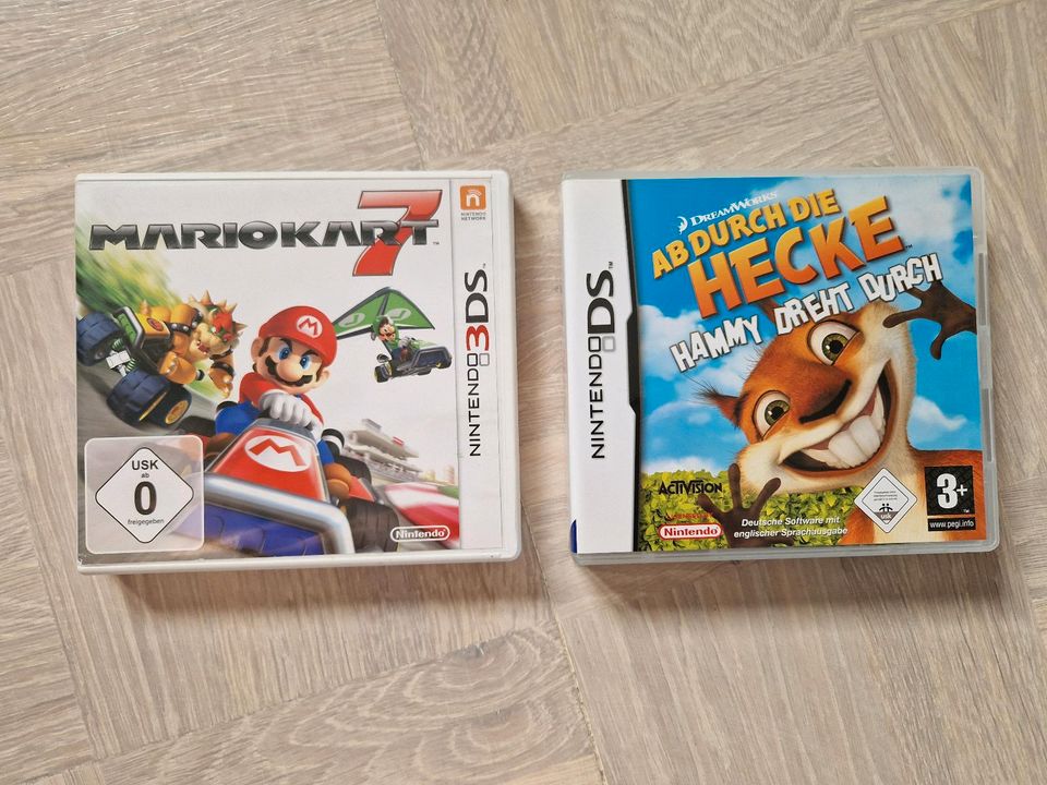 Original nintendo 3DS 11.17.0-50E inkl. 3 Spiele, u.a. Mariokart7 in Wanzleben