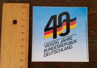 Aufkleber "Vierzig Jahre Bundesrepublik Deutschland" Sticker 1989 Berlin - Neukölln Vorschau