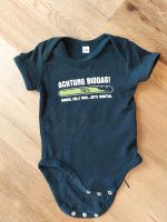 Kurzarmbody Babybody schwarz "Achtung Biogas" 60-66cm Baden-Württemberg - Öpfingen Vorschau