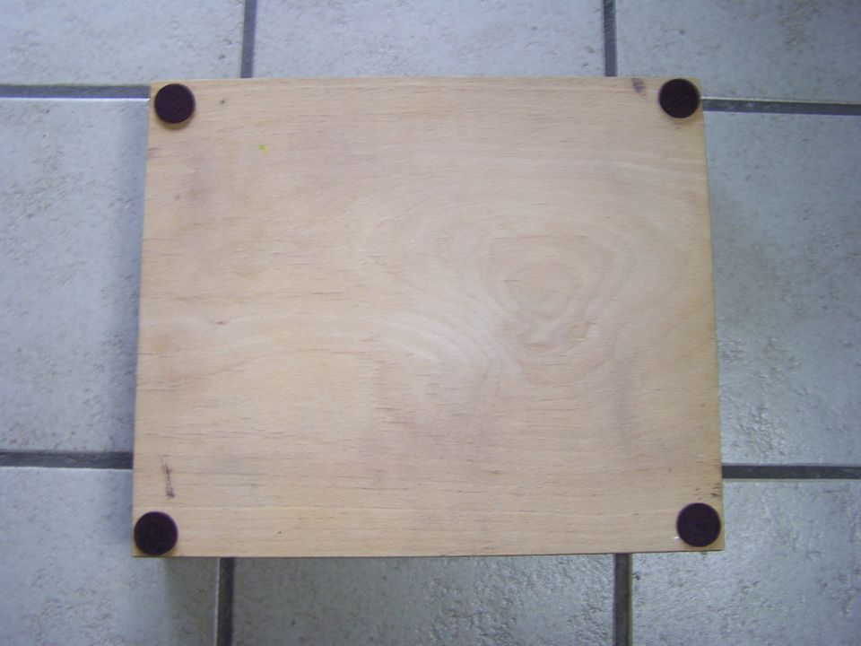 kleines Serviertablett Tablett Holz dunkel 35 x 29,5 x 7 cm in Neulußheim