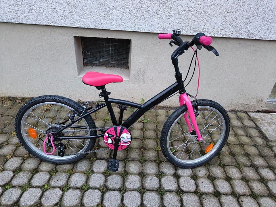 Fahrrad für Kinder 20 Zoll Btwin 500 schwarz-rose Top in Oschatz