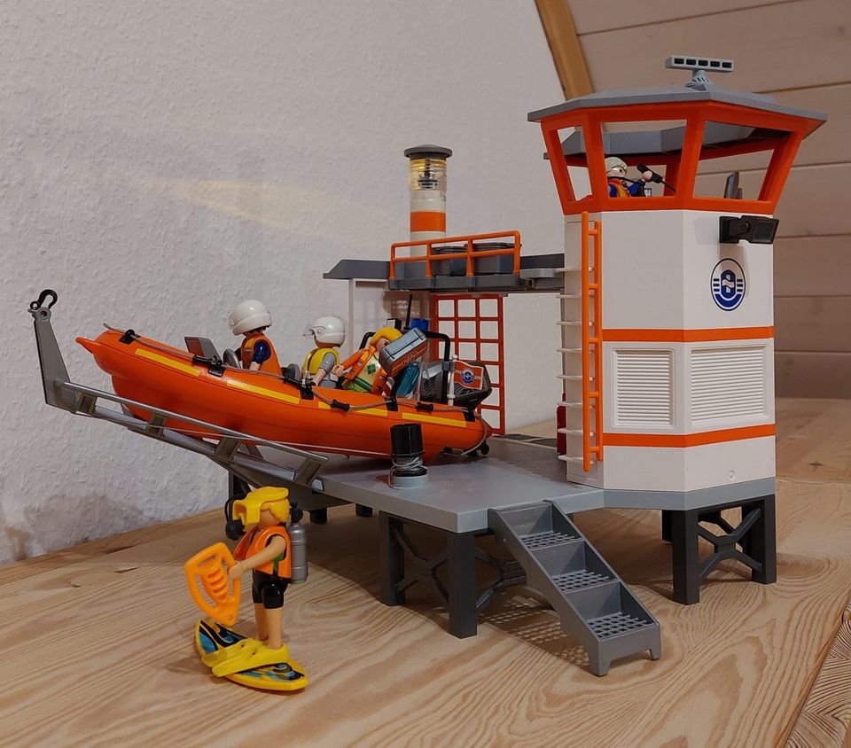 PLAYMOBIL - Küstenwachstation mit Leuchtturm Rettungsstation in Schwalmtal